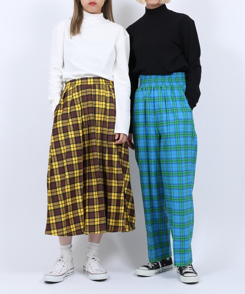 PUNYUS（プニュズ）の「チェック柄イージーパンツ（その他パンツ・レディース・ベージュ/イエロー/ブルー/グリーン・1/2/4/3）」の6枚目の写真