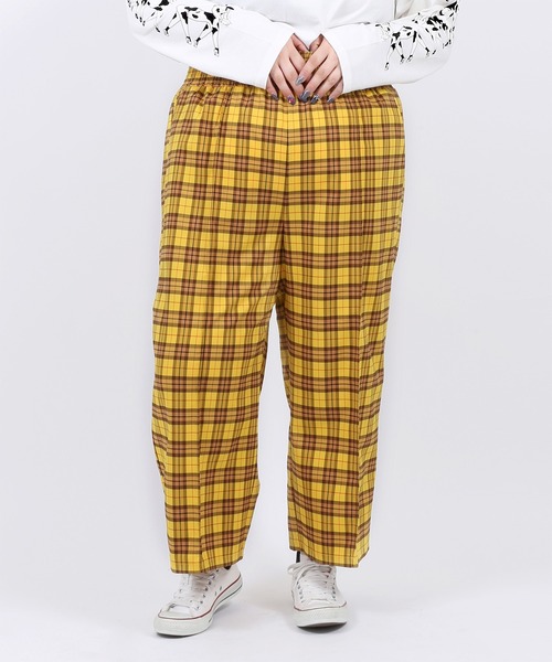 PUNYUS（プニュズ）の「チェック柄イージーパンツ（その他パンツ・レディース・ベージュ/イエロー/ブルー/グリーン・1/2/4/3）」の9枚目の写真