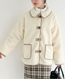 ステンカラーボアコート