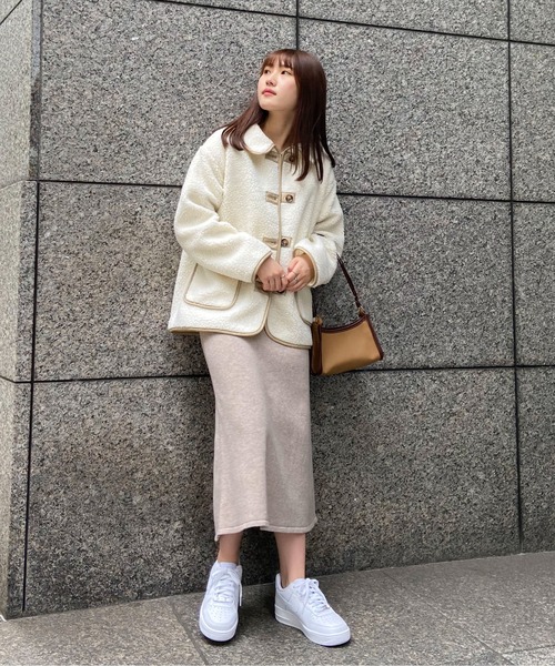 EPIMI E'PIMMY（エピミエピミー）の「ステンカラーボアコート（その他アウター・レディース・ベージュ/オフホワイト/モカ・MEDIUM）」の12枚目の写真