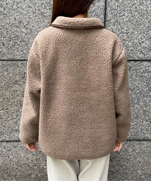 EPIMI E'PIMMY（エピミエピミー）の「ステンカラーボアコート（その他アウター・レディース・ベージュ/オフホワイト/モカ・MEDIUM）」の8枚目の写真