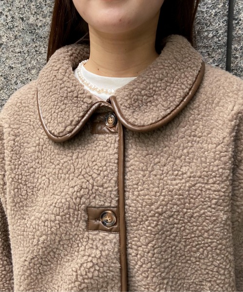 EPIMI E'PIMMY（エピミエピミー）の「ステンカラーボアコート（その他アウター・レディース・ベージュ/オフホワイト/モカ・MEDIUM）」の13枚目の写真