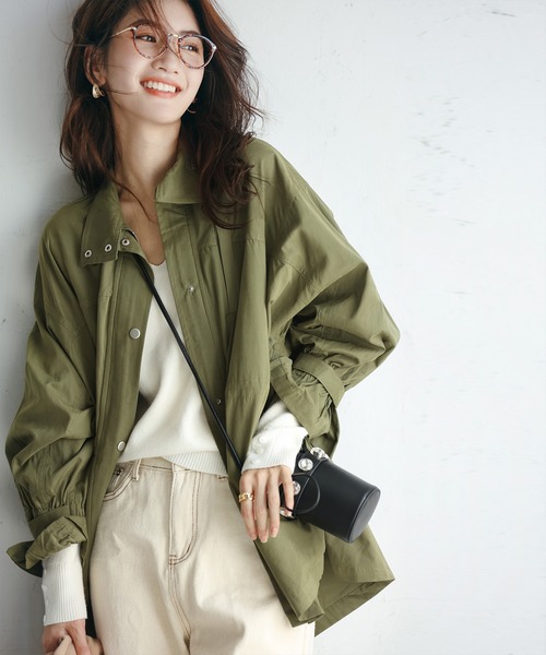 SAISON DE PAPILLON（セゾンドパピヨン）の「カジュアルオーバーサイズジャンパー（その他アウター・レディース・ネイビー/グリーン/チャコール・S/M/L）」の3枚目の写真