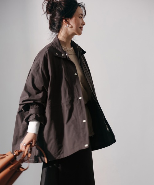 SAISON DE PAPILLON（セゾンドパピヨン）の「カジュアルオーバーサイズジャンパー（その他アウター・レディース・ネイビー/グリーン/チャコール・S/M/L）」の2枚目の写真