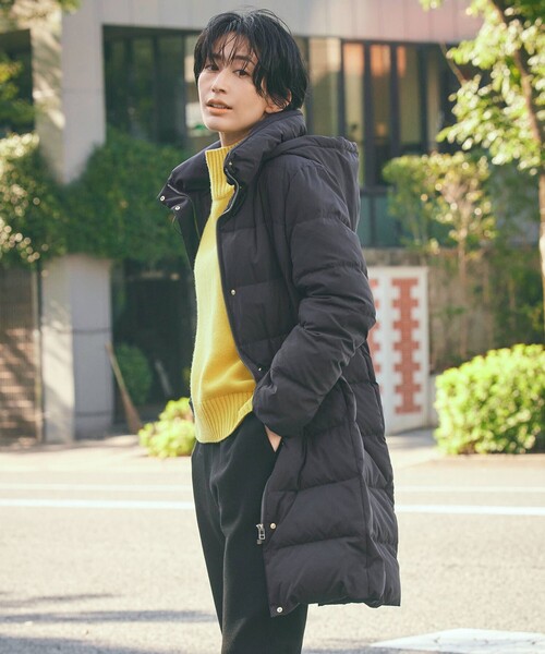 J.PRESS Ladies(J.プレス レディス)の「【制電加工付き】ブラッシュドマルチポリ ロング ダウンコート(ダウンジャケット/コート・レディース・ダークブラウン系/ブラウン系/ネイビー系・XS)」の3枚目の写真