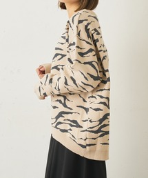 Lui's | ゼブラ柄ジャガードプルオーバー(ニット/セーター)