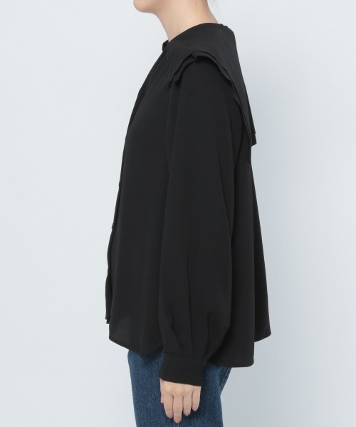 yuw(ユウ)の「DOUBLE COLLAR BLOUSE 237111(シャツ/ブラウス・レディース・ホワイト/ブラック/ブルー・FREE)」の12枚目の写真