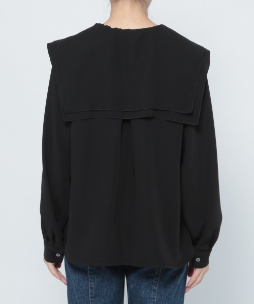 yuw(ユウ)の「DOUBLE COLLAR BLOUSE 237111(シャツ/ブラウス・レディース・ホワイト/ブラック/ブルー・FREE)」の21枚目の写真