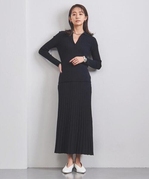 Gunn Johansson（グンヨハンソン）の「＜Gunn Johansson（グン ヨハンソン）＞スキッパー リブ ロングスリーブ ニット（ニット/セーター・レディース・ネイビー・38）」の5枚目の写真