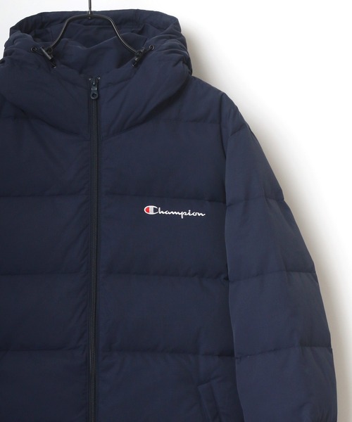 Champion(チャンピオン)の「Champion/チャンピオン DOWN JACKET HOODIE/ダウンジャケット フーディー(ダウンジャケット/コート・メンズ・ブラック/ネイビー・M/XL/L)」の2枚目の写真