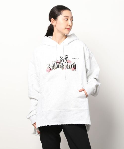 LEGENDA（レジェンダ）の「レジェンダ self satisfaction ポンチョ プルオーバー フーディー / LEGENDA self satisfaction Poncho Pullover Hoodie（パーカー・レディース・ブラック/アッシュグレー・FREE）」の16枚目の写真