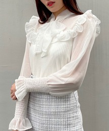 titty＆Co. PETIT | 【titty&Co.PETIT】フリルリボンシャーリングブラウス(シャツ/ブラウス)
