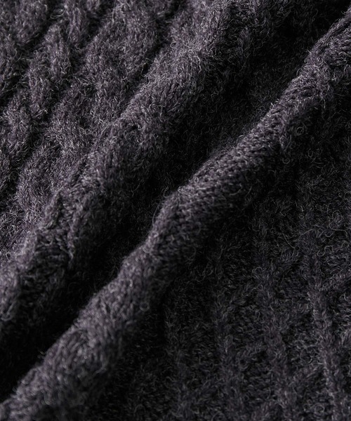 ROPE' PICNIC（ロペピクニック）の「【WEB限定】パッチワークケーブルニットプルオーバー（ニット/セーター・レディース・ライトグリーン/ブラック系その他/キナリ・38）」の5枚目の写真