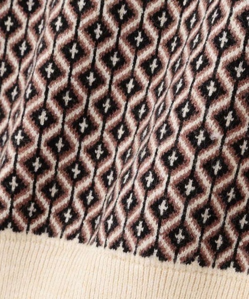 N.（N. Natural Beauty Basic）（エヌエヌナチュラルビューティーベーシック）の「◆ジャガードニットカーディガンⅡ（カーディガン/ボレロ・レディース・ホワイト系その他/ブラック系その他・MEDIUM）」の12枚目の写真