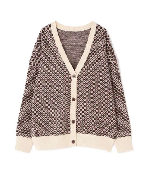 N.（N. Natural Beauty Basic）（エヌエヌナチュラルビューティーベーシック）の「◆ジャガードニットカーディガンⅡ（カーディガン/ボレロ・レディース・ホワイト系その他/ブラック系その他・MEDIUM）」の11枚目の写真