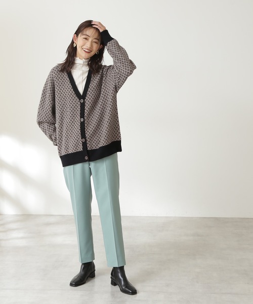 N.（N. Natural Beauty Basic）（エヌエヌナチュラルビューティーベーシック）の「◆ジャガードニットカーディガンⅡ（カーディガン/ボレロ・レディース・ホワイト系その他/ブラック系その他・MEDIUM）」の13枚目の写真