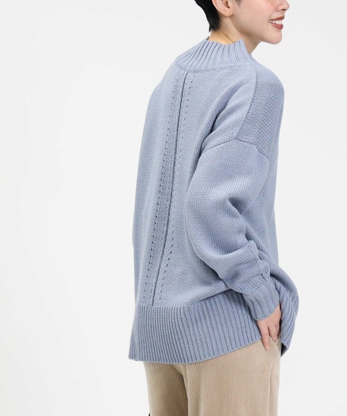 HONEYSUCKLE ROSE（ハニーサックルローズ）の「【HONEYSUCKLE ROSE】アウトリンキングニット（ニット/セーター・レディース・イエロー/ブラック/ブルー/パープル/ベージュ/オフホワイト・L/M）」の15枚目の写真