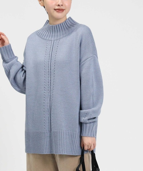 HONEYSUCKLE ROSE（ハニーサックルローズ）の「【HONEYSUCKLE ROSE】アウトリンキングニット（ニット/セーター・レディース・イエロー/ブラック/ブルー/パープル/ベージュ/オフホワイト・L/M）」の16枚目の写真