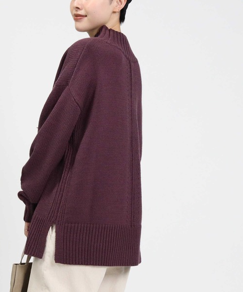 HONEYSUCKLE ROSE（ハニーサックルローズ）の「【HONEYSUCKLE ROSE】アウトリンキングニット（ニット/セーター・レディース・イエロー/ブラック/ブルー/パープル/ベージュ/オフホワイト・L/M）」の19枚目の写真