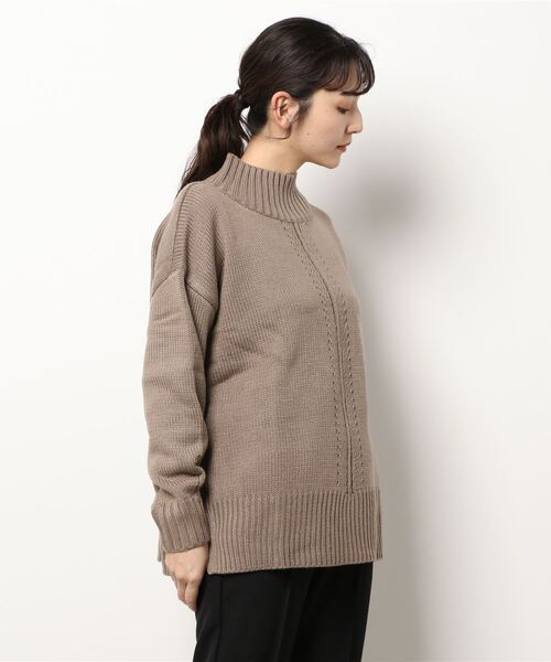 HONEYSUCKLE ROSE（ハニーサックルローズ）の「【HONEYSUCKLE ROSE】アウトリンキングニット（ニット/セーター・レディース・イエロー/ブラック/ブルー/パープル/ベージュ/オフホワイト・L/M）」の13枚目の写真