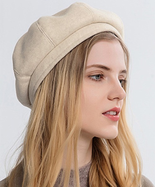 DAY CLOSET（デイ クローゼット）の「レディース ふっくらメルトンベレー帽（ハンチング/ベレー帽・レディース・ブラック/ブラウン/アイボリー/グレイッシュベージュ・ONE SIZE）」の5枚目の写真