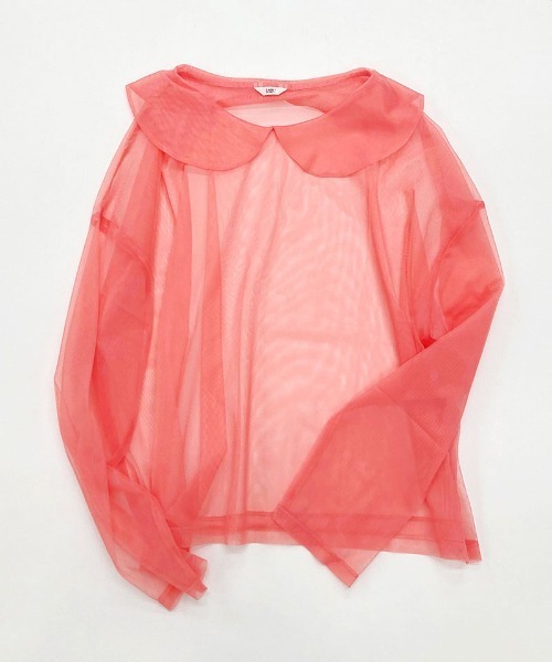 I am I in fact...（アイアムアイインファクト）の「Tulle inner　マルエリPO（Tシャツ/カットソー・レディース・グリーン/サックスブルー/ブラック/ホワイト/ピンク/カーキ/ブルー/レッド・FREE）」の7枚目の写真