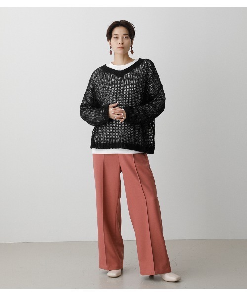 AZUL by moussy（アズールバイマウジー）の「2WAY HAIRY KNIT SET/2WAYヘアリーニットセット（ニット/セーター・レディース・ライトグレー/ブラック/ターコイズブルー・MEDIUM/SMALL）」の7枚目の写真