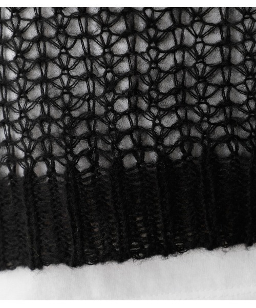 AZUL by moussy（アズールバイマウジー）の「2WAY HAIRY KNIT SET/2WAYヘアリーニットセット（ニット/セーター・レディース・ライトグレー/ブラック/ターコイズブルー・MEDIUM/SMALL）」の12枚目の写真