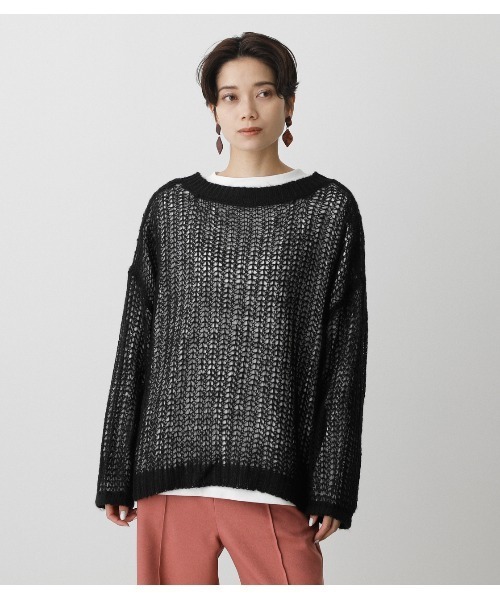 AZUL by moussy（アズールバイマウジー）の「2WAY HAIRY KNIT SET/2WAYヘアリーニットセット（ニット/セーター・レディース・ライトグレー/ブラック/ターコイズブルー・MEDIUM/SMALL）」の13枚目の写真