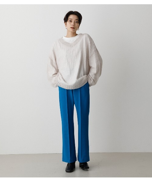 AZUL by moussy（アズールバイマウジー）の「2WAY HAIRY KNIT SET/2WAYヘアリーニットセット（ニット/セーター・レディース・ライトグレー/ブラック/ターコイズブルー・MEDIUM/SMALL）」の16枚目の写真