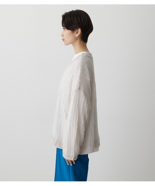 AZUL by moussy（アズールバイマウジー）の「2WAY HAIRY KNIT SET/2WAYヘアリーニットセット（ニット/セーター・レディース・ライトグレー/ブラック/ターコイズブルー・MEDIUM/SMALL）」の18枚目の写真