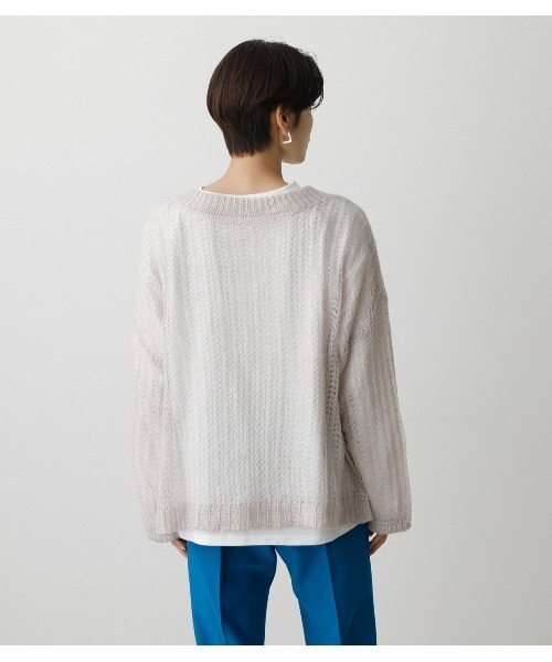 AZUL by moussy（アズールバイマウジー）の「2WAY HAIRY KNIT SET/2WAYヘアリーニットセット（ニット/セーター・レディース・ライトグレー/ブラック/ターコイズブルー・MEDIUM/SMALL）」の19枚目の写真