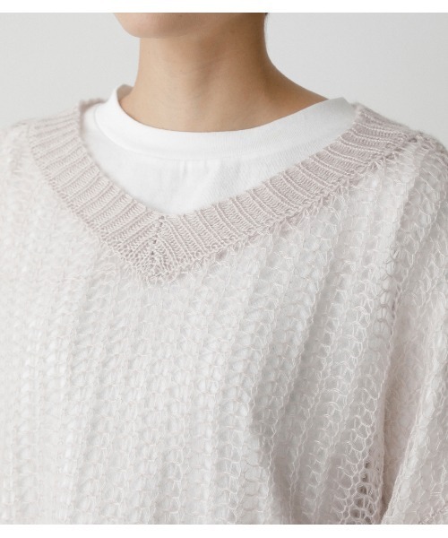 AZUL by moussy（アズールバイマウジー）の「2WAY HAIRY KNIT SET/2WAYヘアリーニットセット（ニット/セーター・レディース・ライトグレー/ブラック/ターコイズブルー・MEDIUM/SMALL）」の20枚目の写真