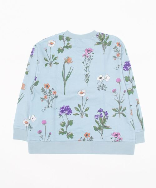 HAKKA KIDS（ハッカキッズ）の「[ジュニアサイズ]ブルームガーデンプリント裏毛トレーナー（スウェット・キッズ・ピンク/ブルー・140cm/150cm）」の3枚目の写真