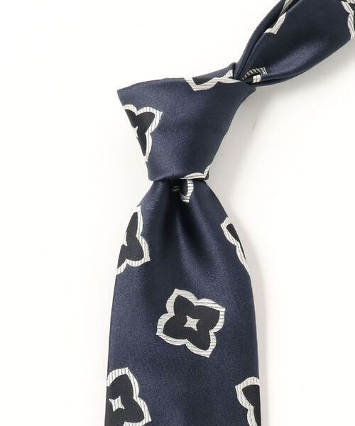 【新品】Holliday & Brown／ジャガードタイ／小紋柄／ネイビー Holliday & Brown（ホリデーアンドブラウン）の「Holliday