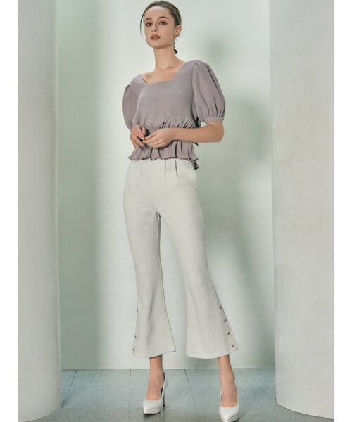 RESEXXY（リゼクシー）の「サイドボタンツイードニットパンツ（その他パンツ・レディース・アイボリー/ブラック/ブルー・FREE）」の16枚目の写真