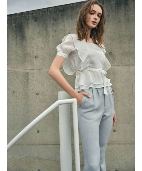 RESEXXY（リゼクシー）の「サイドボタンツイードニットパンツ（その他パンツ・レディース・アイボリー/ブラック/ブルー・FREE）」の17枚目の写真