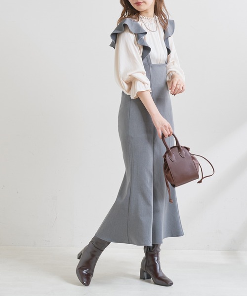 natural couture(ナチュラルクチュール)の「【WEB限定】便利なシャーリングボリューム袖ブラウス(シャツ/ブラウス・レディース・ブラウン/アイボリー/ラベンダー/スミクロ・FREE)」の8枚目の写真