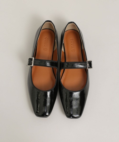 NANO universe（ナノユニバース）の「スクエアトゥメリージェーン フラットシューズ（その他シューズ・レディース・アイボリー/ブラック・36/38/37）」の2枚目の写真