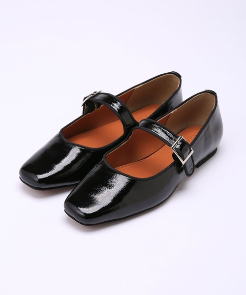 NANO universe（ナノユニバース）の「スクエアトゥメリージェーン フラットシューズ（その他シューズ・レディース・アイボリー/ブラック・36/38/37）」の7枚目の写真