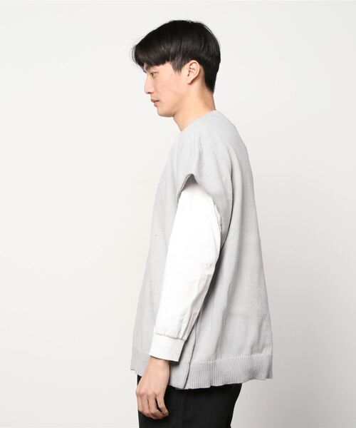 no.(ナンバー)の「no. V NECK KNIT VEST (22-SS-KN-03)(ベスト・メンズ・グレー/モカ・FREE)」の3枚目の写真