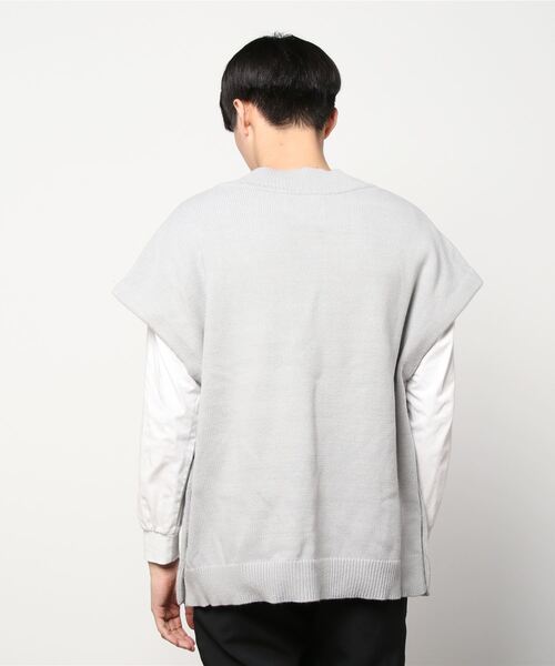 no.(ナンバー)の「no. V NECK KNIT VEST (22-SS-KN-03)(ベスト・メンズ・グレー/モカ・FREE)」の4枚目の写真