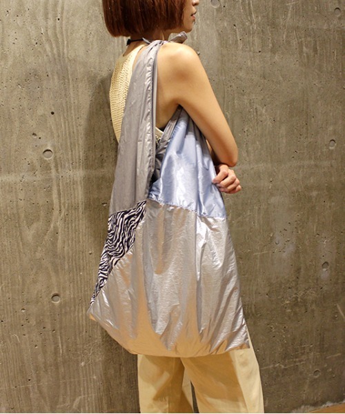 CONTROL FREAK（コントロールフリーク）の「CONTROL FREAK(コントロールフリーク)シャイニーMIXビッグショッパー（トートバッグ・レディース・ブラウン/カーキ/シルバー・FREE）」の12枚目の写真