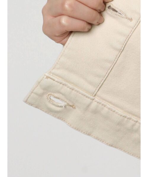 LAGUNAMOON（ラグナムーン）の「【CIMARRON】デニムショートジャケット（ブルゾン・レディース・アイボリー/ブラック/グリーン・FREE）」の9枚目の写真