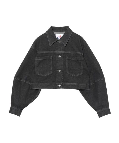 LAGUNAMOON（ラグナムーン）の「【CIMARRON】デニムショートジャケット（ブルゾン・レディース・アイボリー/ブラック/グリーン・FREE）」の14枚目の写真