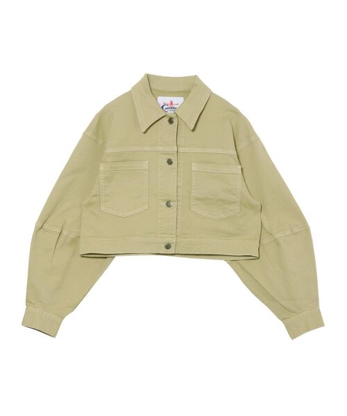 LAGUNAMOON（ラグナムーン）の「【CIMARRON】デニムショートジャケット（ブルゾン・レディース・アイボリー/ブラック/グリーン・FREE）」の15枚目の写真