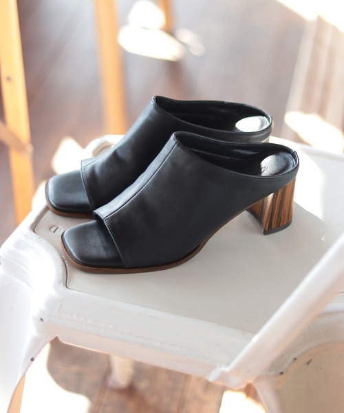 SESTO（セスト）の「ウッドヒール巻きヒールオープントゥサボミュール