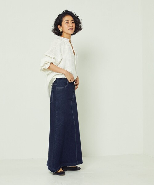 Freada（フリーダ）の「Freada/フリーダ インド総刺繍パフスリーブブラウス（シャツ/ブラウス・レディース・ホワイト/ブラック・ﾌﾘ-）」の9枚目の写真