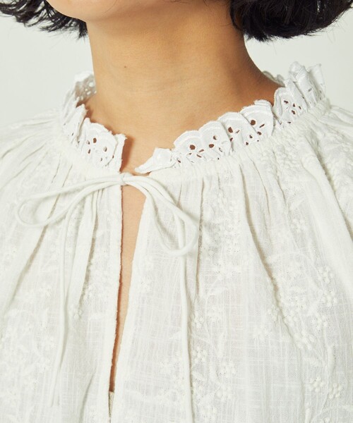 Freada（フリーダ）の「Freada/フリーダ インド総刺繍パフスリーブブラウス（シャツ/ブラウス・レディース・ホワイト/ブラック・ﾌﾘ-）」の21枚目の写真
