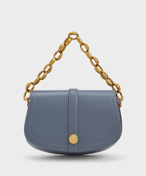 CHARLES & KEITH(チャールズ & キース)の「ブレアチェーンハンドル ショルダーバッグ / Blair Chain Handle Shoulder Bag(ショルダーバッグ・レディース・ブラック/グリーン系その他2/ブルー系その他3・S)」の3枚目の写真